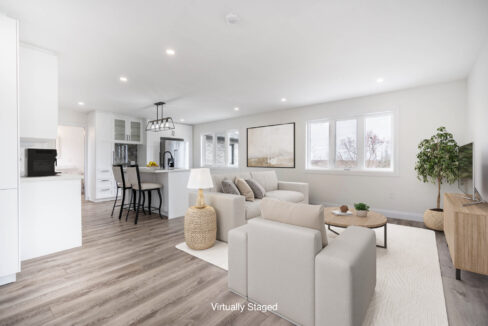 Living Room & Kitchen - Virtual Staging